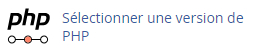 L'outils Sélectionneur de version PHP permet de changer la version utiliser.
