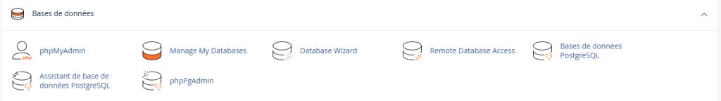 cPanel offre de nombreux outils pour la création et la gestion de bases de données