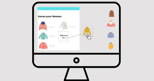 Une plateforme glisser-déposer est très facile à utiliser
