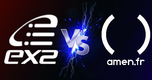 Ex2 vs. Amen : Quel est le meilleur hébergeur web en 2025 ?